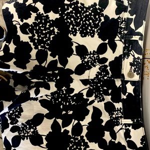 Black and white flowered shorts